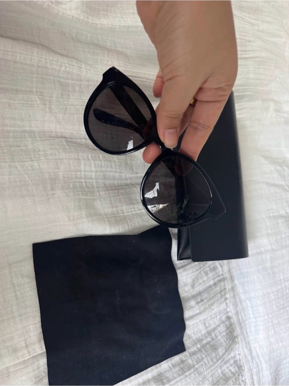 Yves Saint Laurent Black Cat-Eye Sunglasses